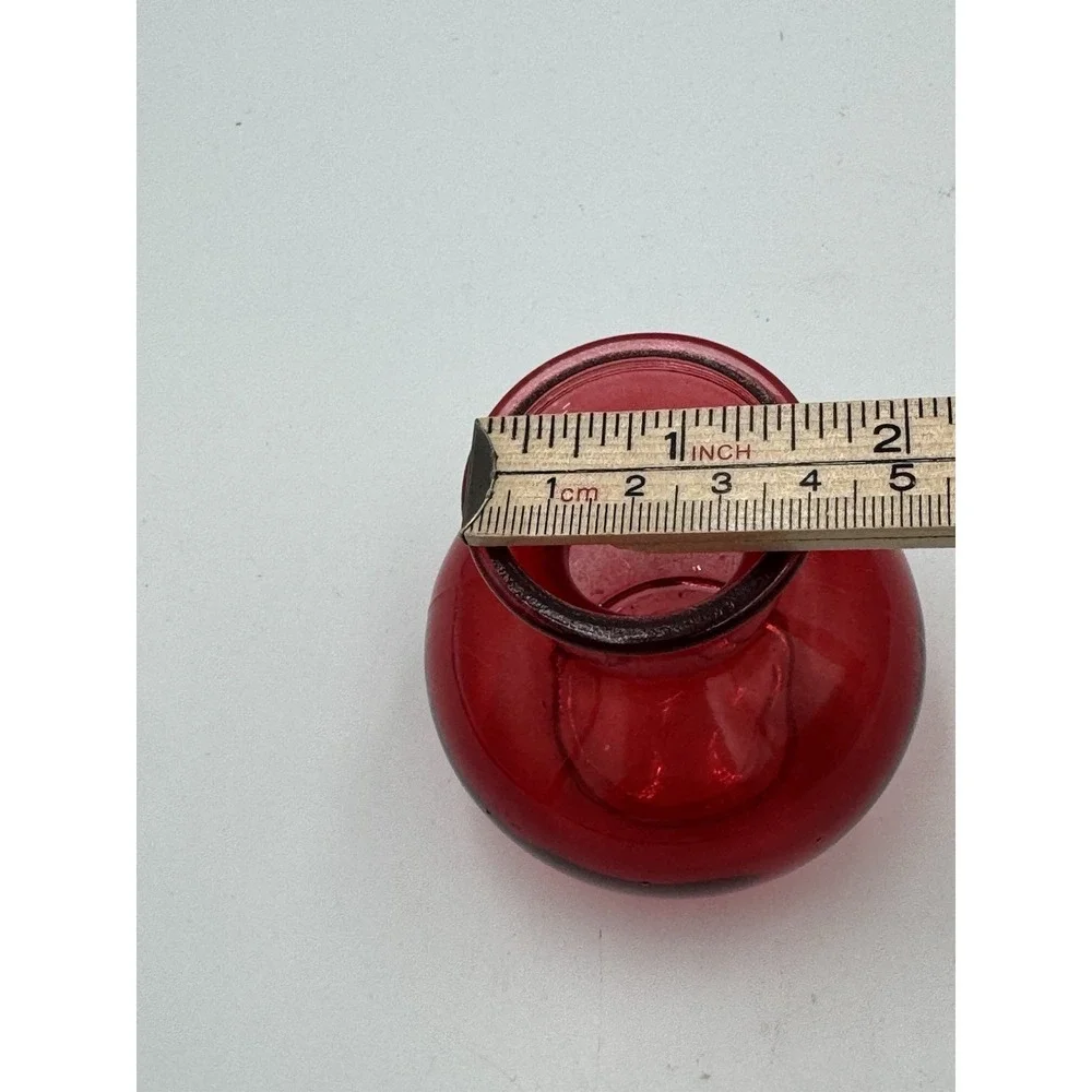 Vintage Red Painted Small Bud Vase